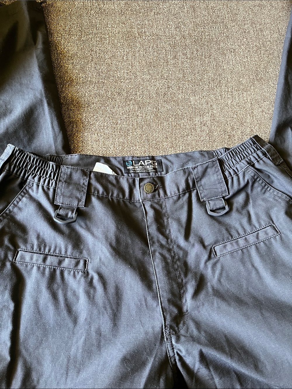 Gray LAPG OPERATOR TACTICAL Pants with lower leg pockets size 38x36 like new!